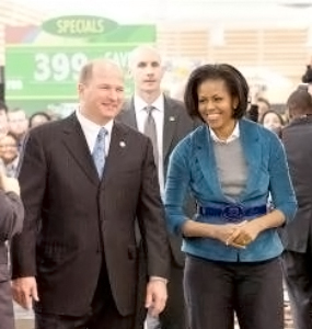 Patrick J. Burns with Michelle Obama